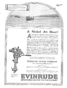 1921 Evinrude Boat Motor Mag. Ad