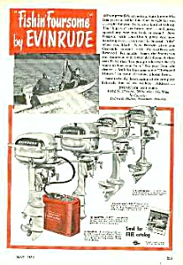 1950 Evinrude Boat Motor Mag. Ad