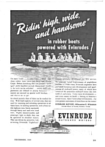 1943 Wwii Evinrude Boat Motor Mag. Ad - Military Theme