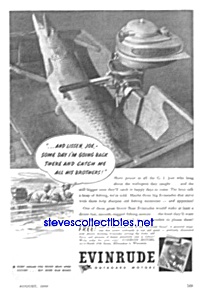 1944 Evinrude Boat Motor Mag. Ad
